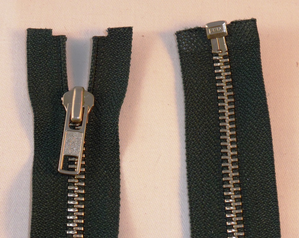 YKK 1-Wege Reißverschluss, Teilbar, Grau, Metallzähne, 75 Cm Schließbare Länge